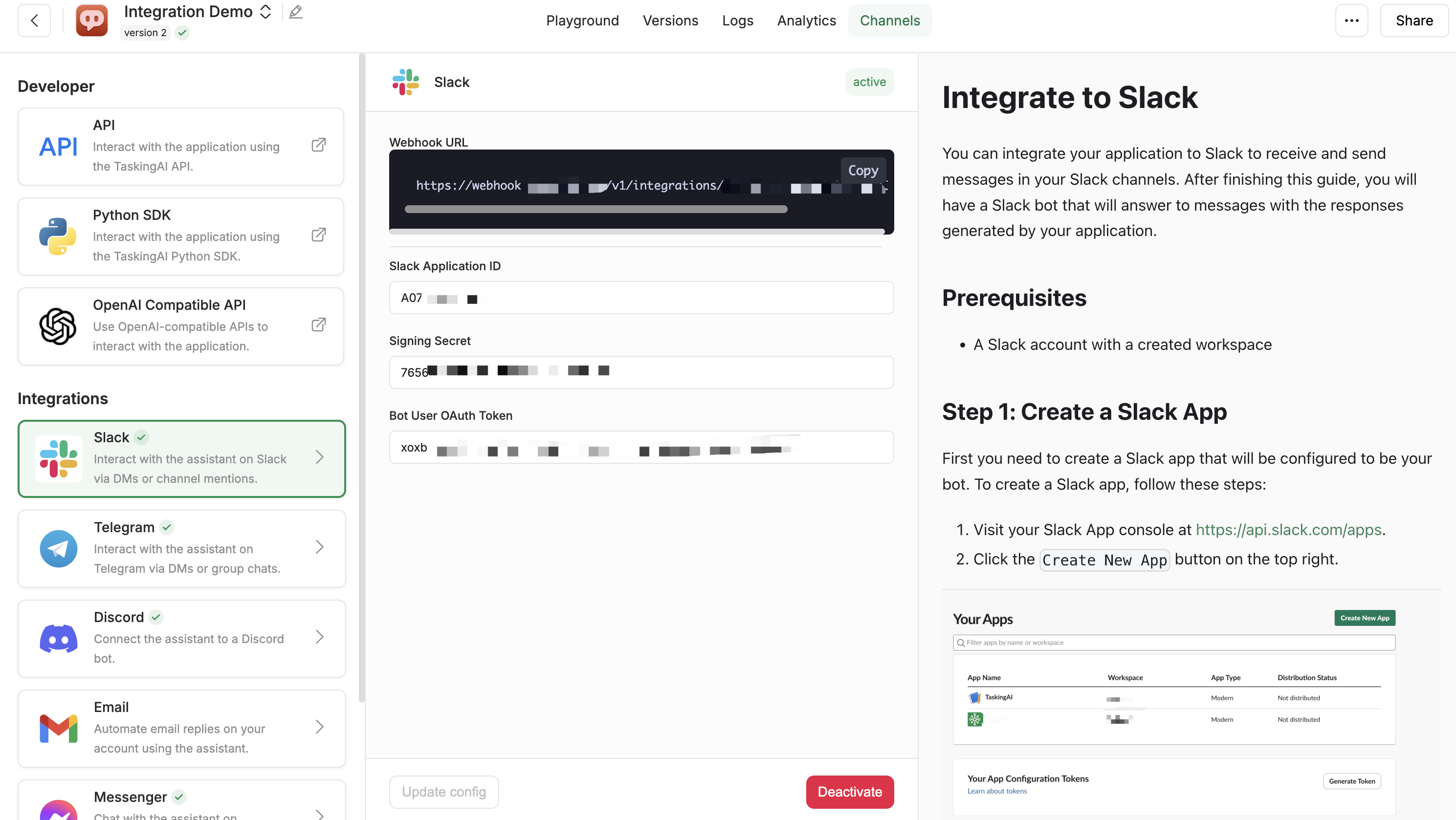 Slack Integration