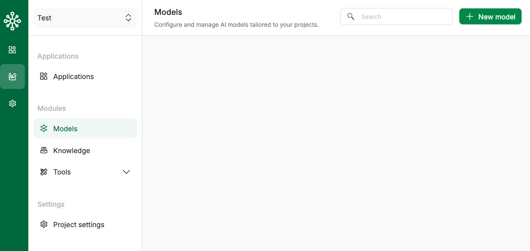 Navigate to model tab