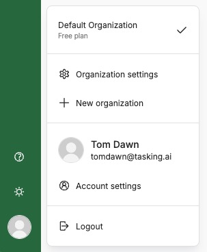 Organization switcher