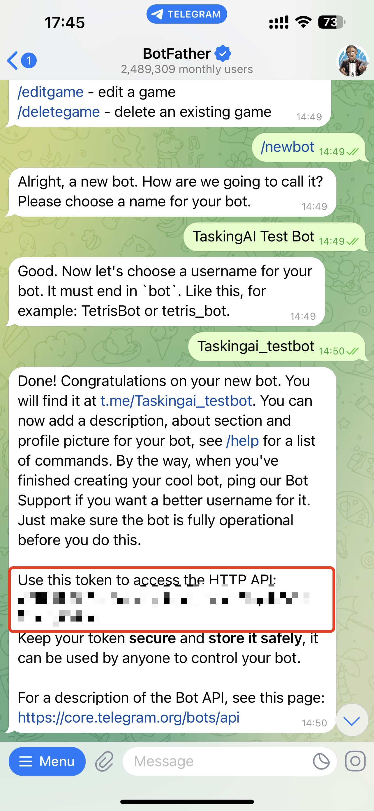 Telegram bot father